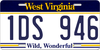 WV license plate 1DS946