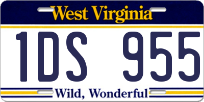 WV license plate 1DS955
