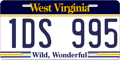 WV license plate 1DS995