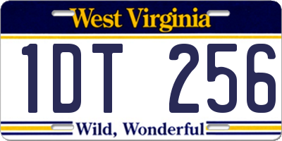 WV license plate 1DT256