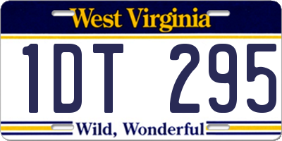 WV license plate 1DT295