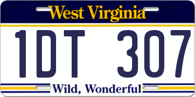 WV license plate 1DT307