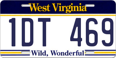 WV license plate 1DT469