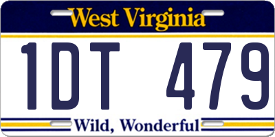 WV license plate 1DT479