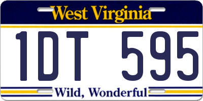 WV license plate 1DT595