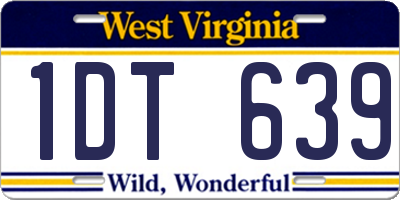 WV license plate 1DT639