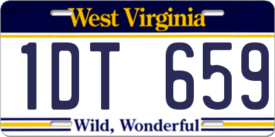 WV license plate 1DT659