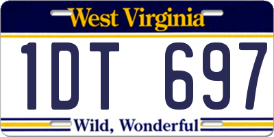 WV license plate 1DT697