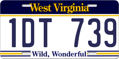 WV license plate 1DT739