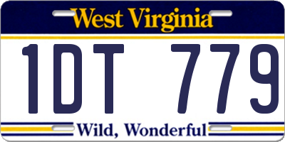 WV license plate 1DT779