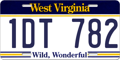 WV license plate 1DT782