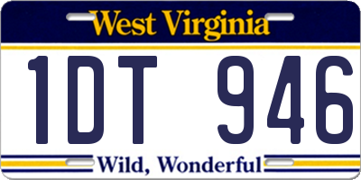 WV license plate 1DT946