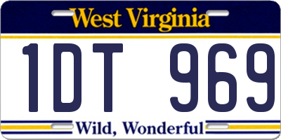 WV license plate 1DT969