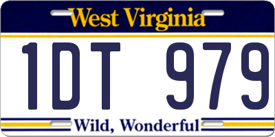 WV license plate 1DT979