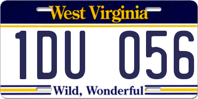 WV license plate 1DU056