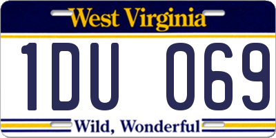 WV license plate 1DU069