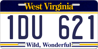 WV license plate 1DU621