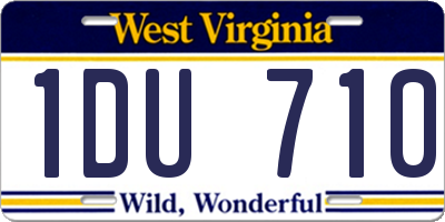 WV license plate 1DU710