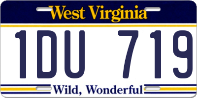 WV license plate 1DU719
