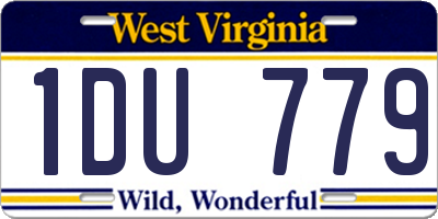 WV license plate 1DU779