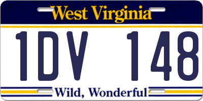 WV license plate 1DV148