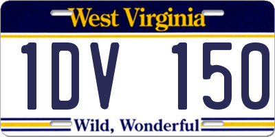 WV license plate 1DV150