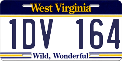 WV license plate 1DV164
