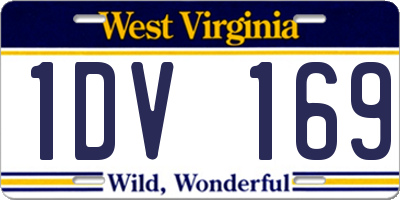 WV license plate 1DV169