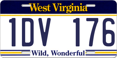 WV license plate 1DV176