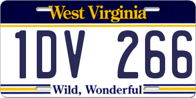 WV license plate 1DV266