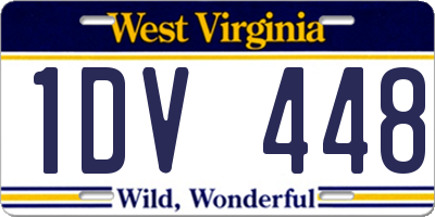 WV license plate 1DV448