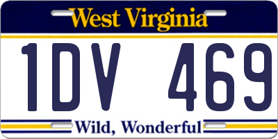 WV license plate 1DV469
