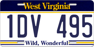 WV license plate 1DV495