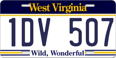 WV license plate 1DV507
