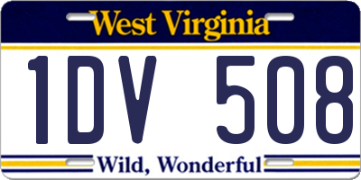 WV license plate 1DV508