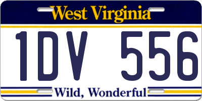 WV license plate 1DV556
