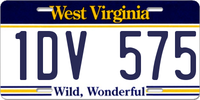 WV license plate 1DV575