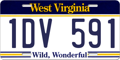 WV license plate 1DV591
