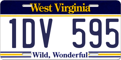 WV license plate 1DV595