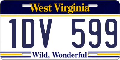 WV license plate 1DV599