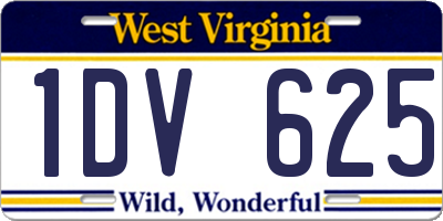 WV license plate 1DV625