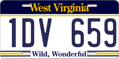 WV license plate 1DV659