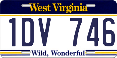 WV license plate 1DV746