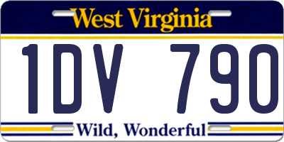 WV license plate 1DV790