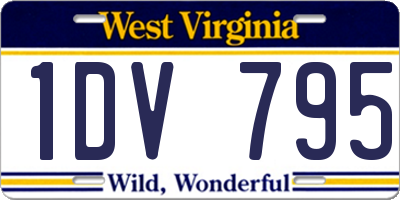 WV license plate 1DV795