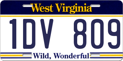 WV license plate 1DV809