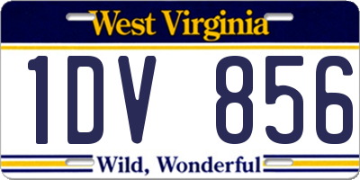 WV license plate 1DV856