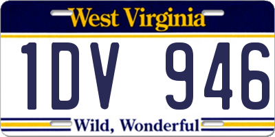 WV license plate 1DV946