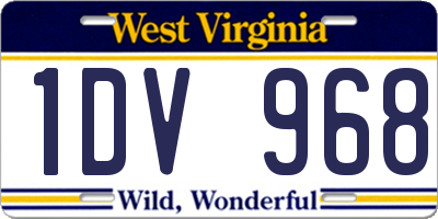 WV license plate 1DV968