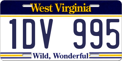 WV license plate 1DV995
